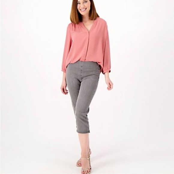 NYDJ Jeans Tummy Control No Gap Pull On Waistband Slim Crop Plus Size 1X - Picture 1 of 8